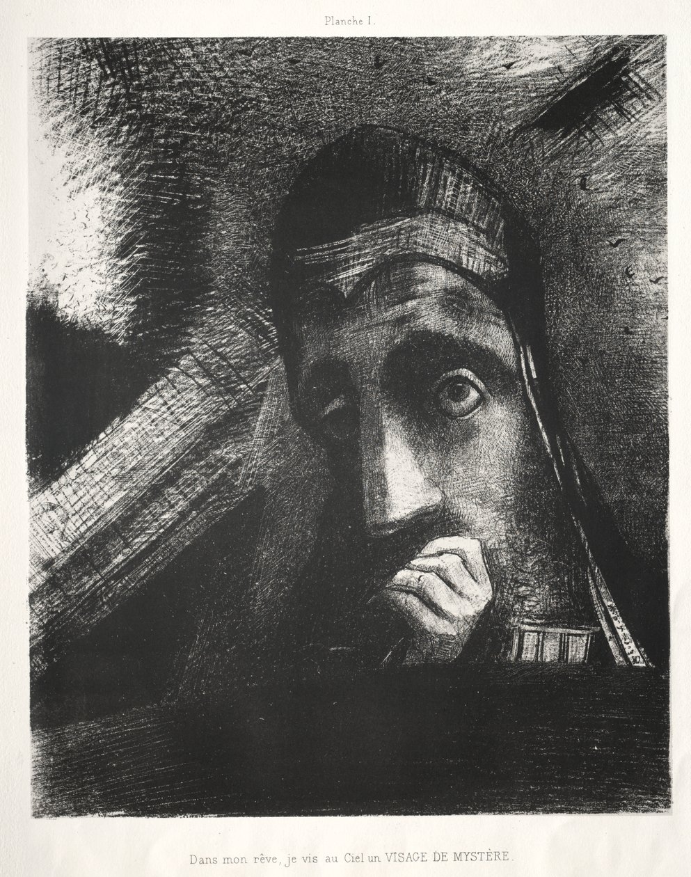 Nel mio sogno ho visto nel cielo un volto di mistero da Odilon Redon