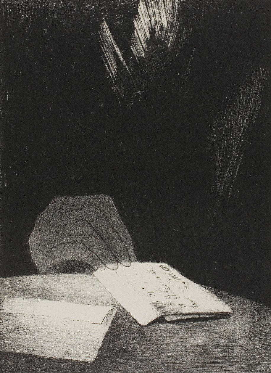 Era una mano, apparentemente di carne e sangue come la mia, tavola 4 di 6 da Odilon Redon