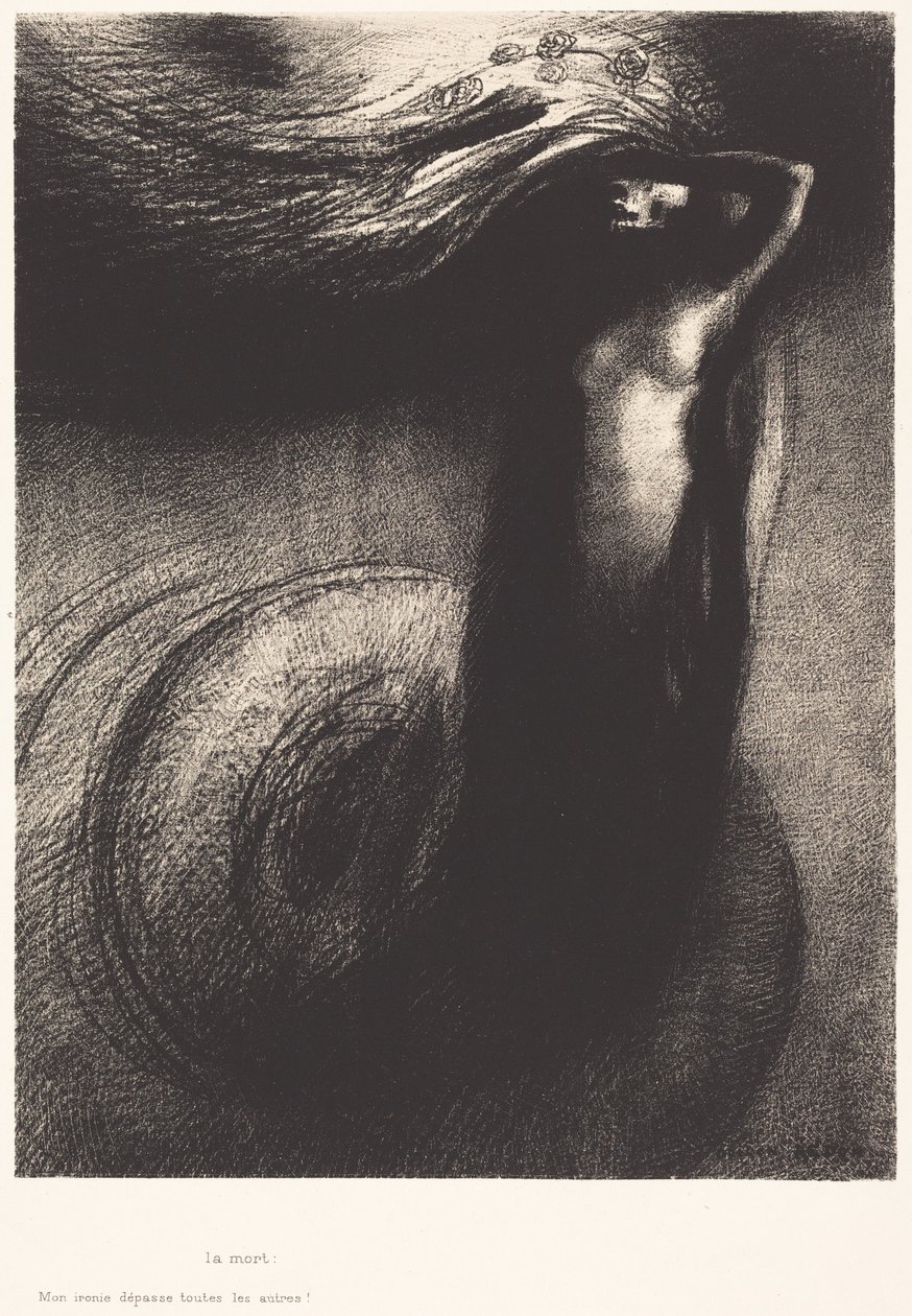 La morte: La mia ironia supera tutte le altre! da Odilon Redon