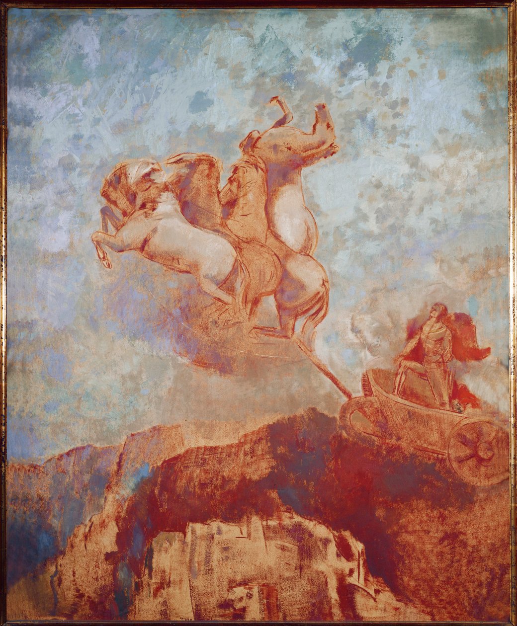 Il carro di Apollo (olio su tela) da Odilon Redon