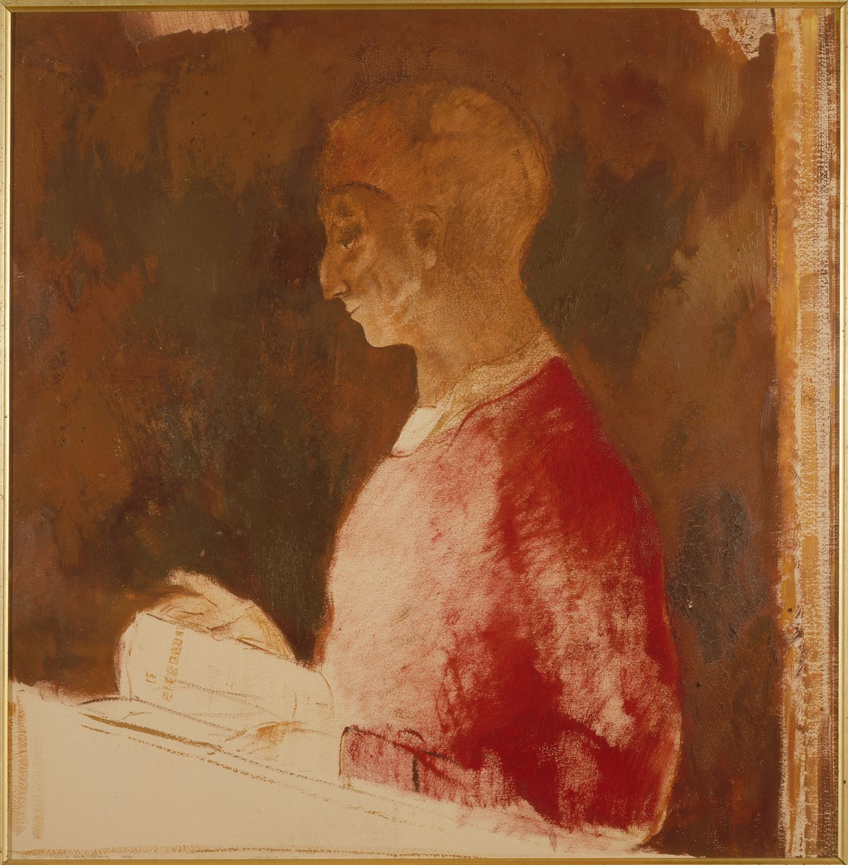Der Graveur (Büste eines Mannes) da Odilon Redon
