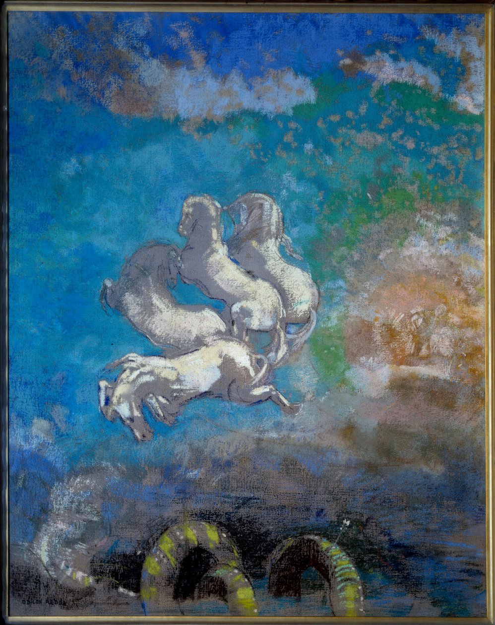 Il carro di Apollo. Dipinto a pastello di Odilon Redon (1840-1916) 1905-1914 Parigi, Museo d