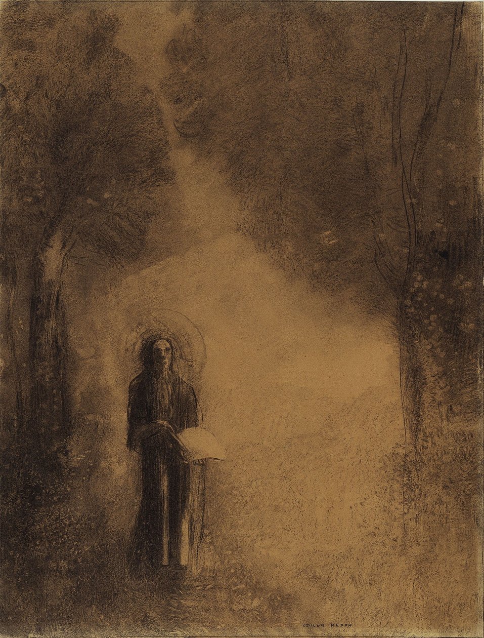 Il passeggiatore, studio per «Buddha che cammina» da Odilon Redon