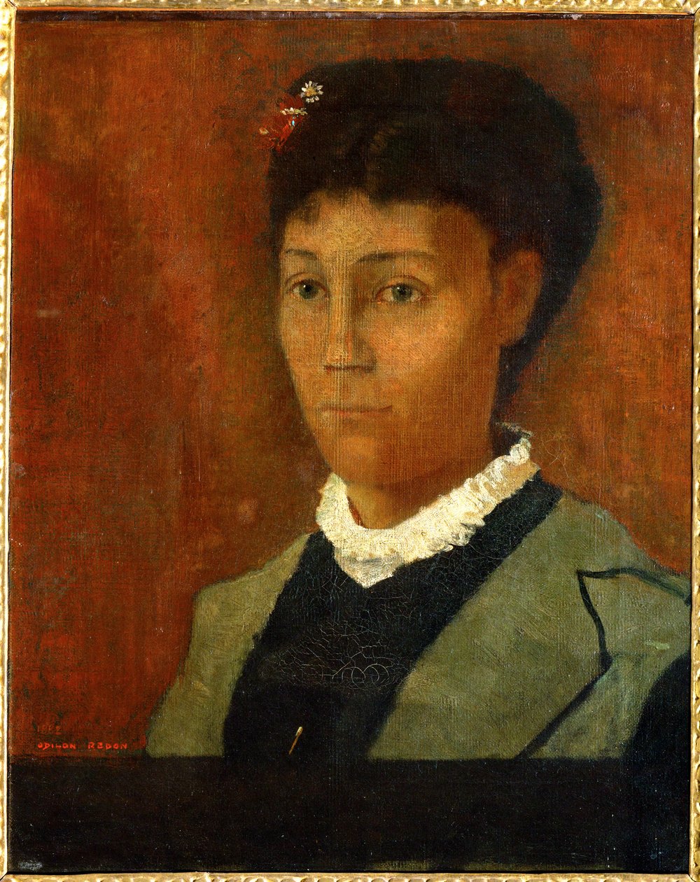 Mme. Odilon Redon, nata Camille Falte (dipinto su tela) da Odilon Redon