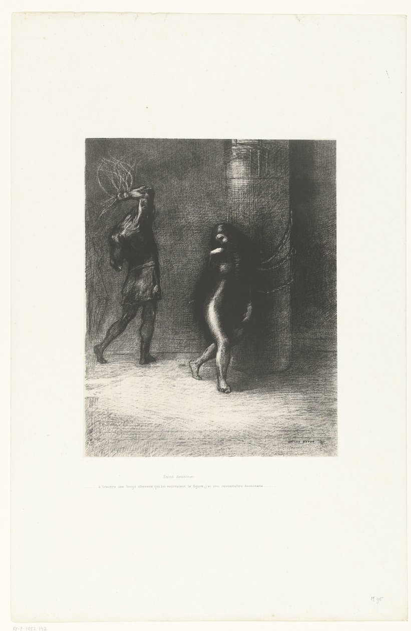 Sotto i lunghi capelli che le coprivano il viso, credevo di riconoscere Ammonaria da Odilon Redon