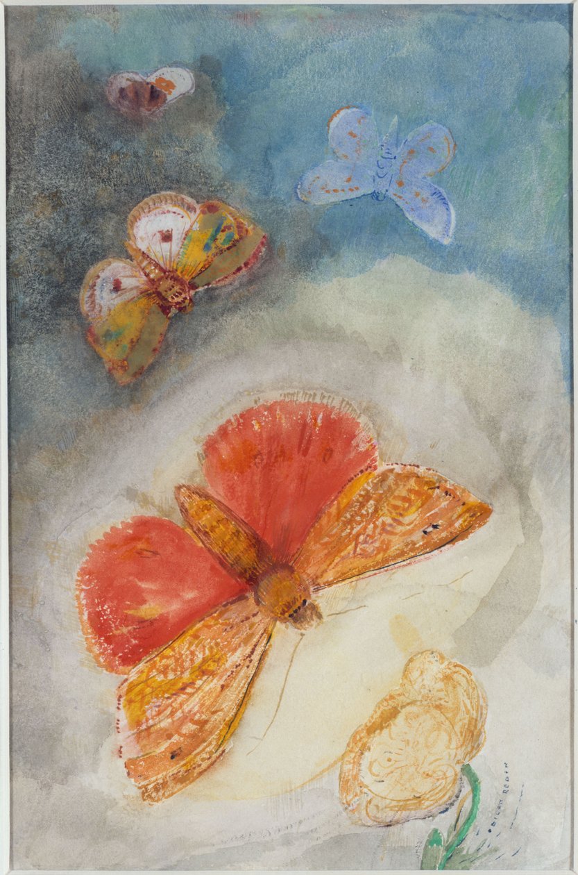 Farfalle e fiore da Odilon Redon