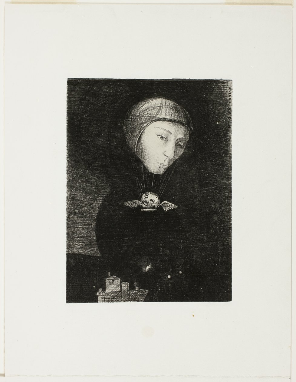 Triste ascesa, tavola nove da In Sogni da Odilon Redon