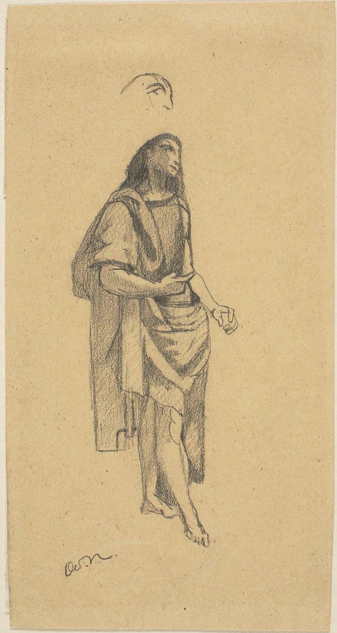 San Giovanni Battista, con schizzo della testa da Odilon Redon