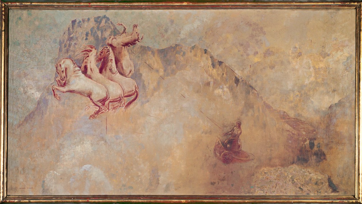 Carro del sole (olio su tela) da Odilon Redon