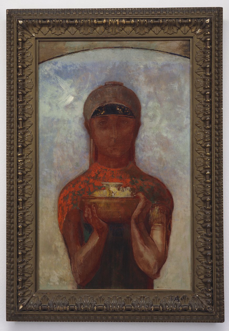La coppa del mistero, o Sibilla, c.1890 da Odilon Redon