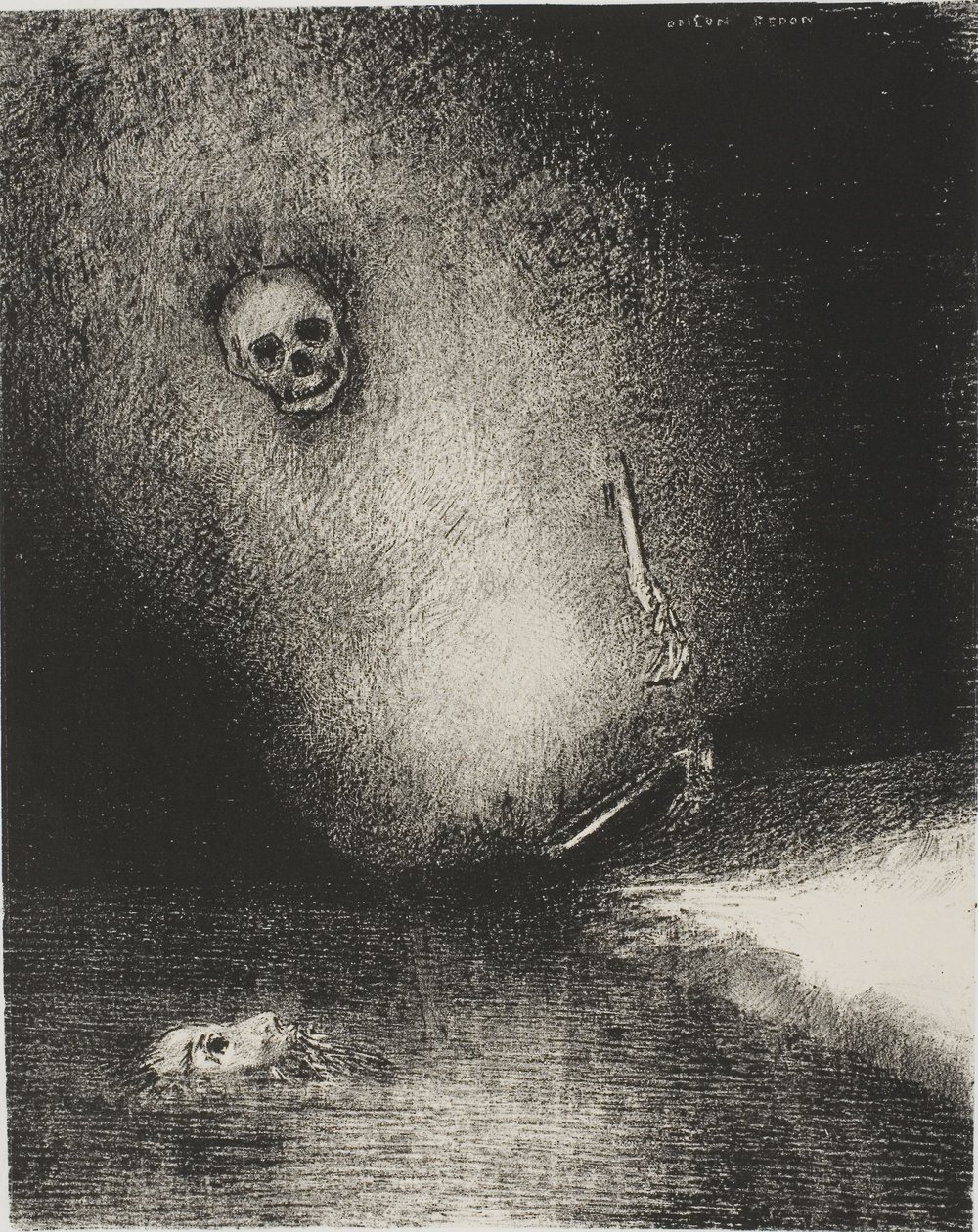 Il sogno è finito nella morte, da Il giurato da Odilon Redon