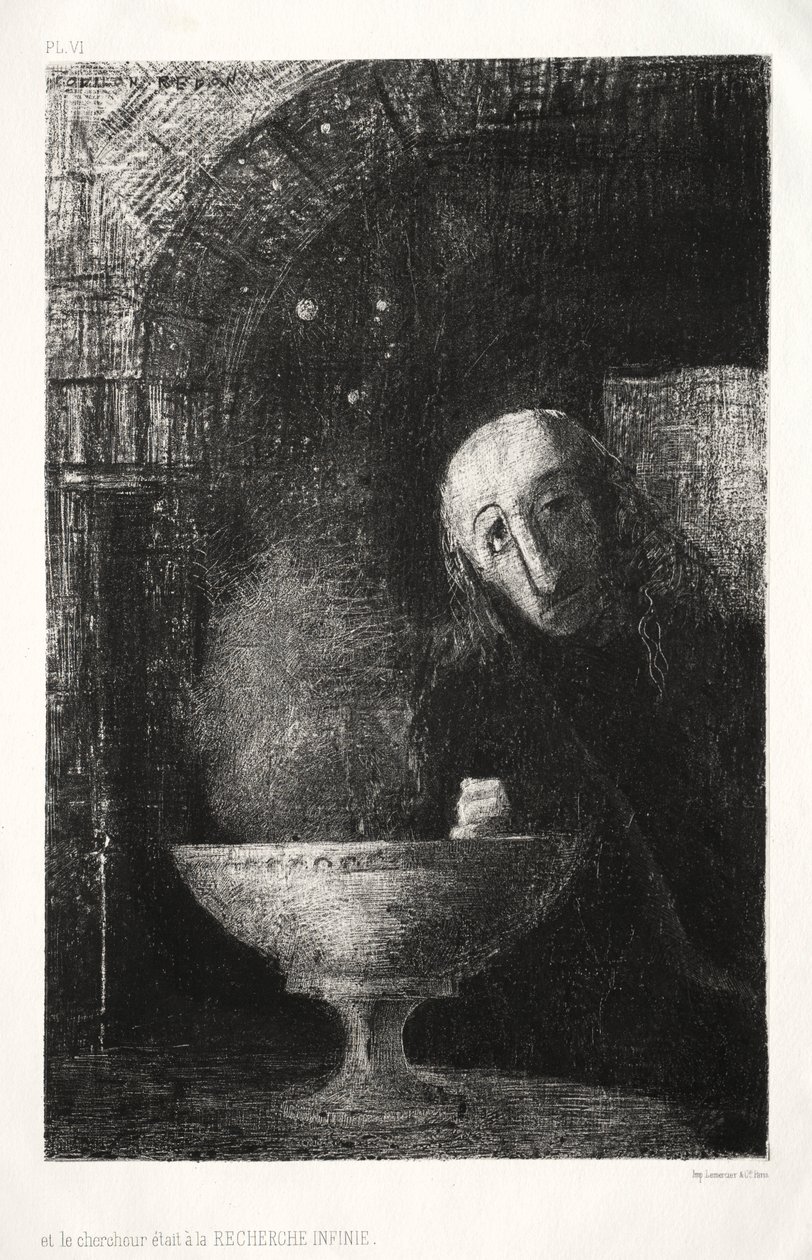 La notte: E il cercatore era impegnato in una ricerca infinita, 1886 da Odilon Redon