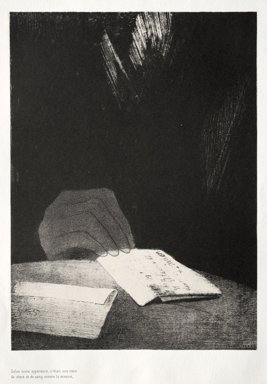 A Tutti gli Effetti, Era una Mano di Carne e Sangue Proprio Come la Mia da Odilon Redon