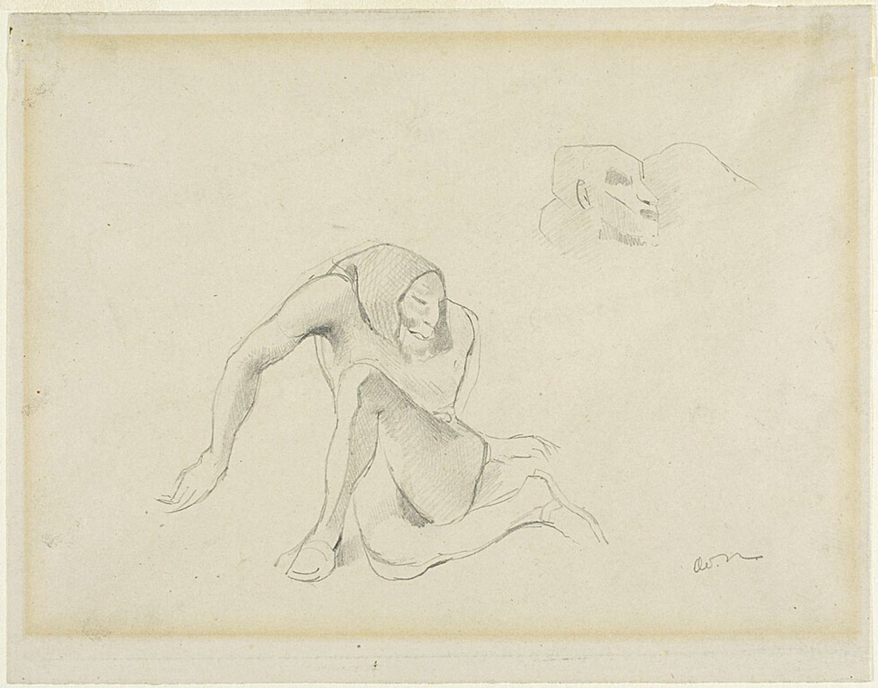 Due figure grottesche da Odilon Redon