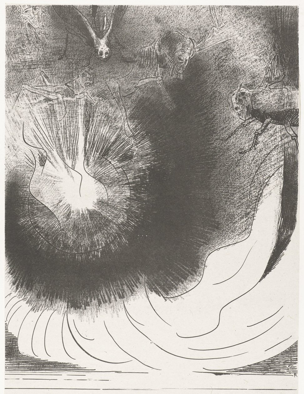 Dal cielo cadde una grande stella da Odilon Redon