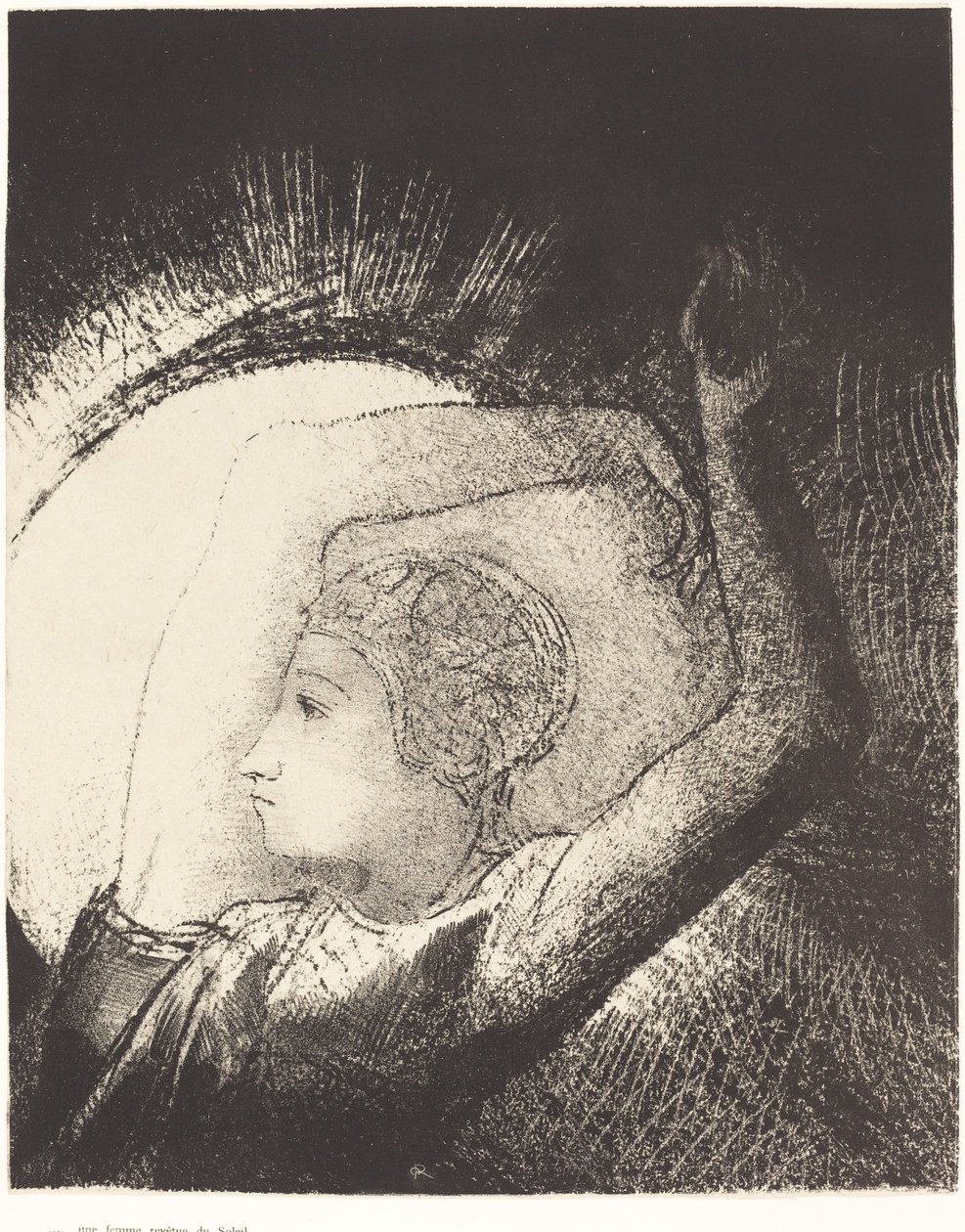 Una donna vestita di sole da Odilon Redon