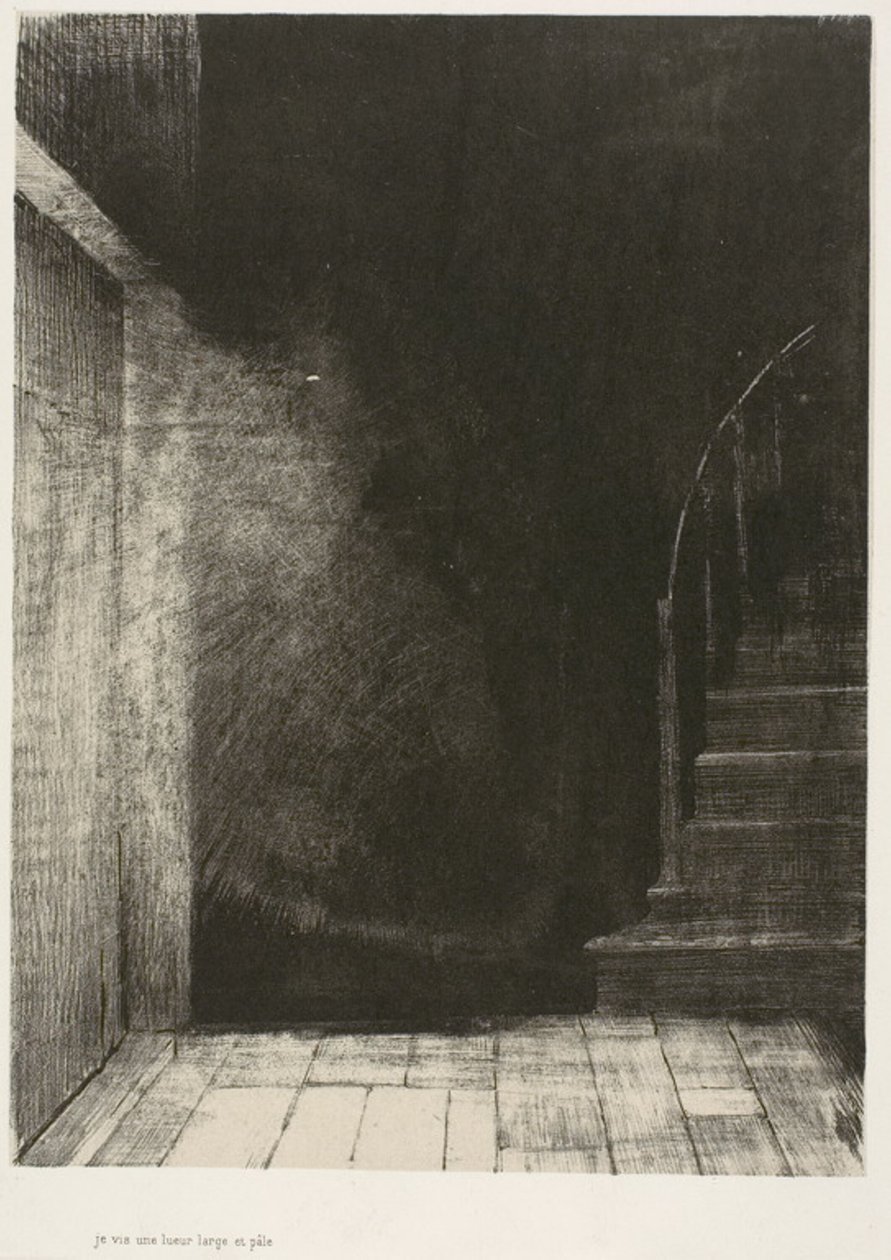 Entrambi abbiamo visto una grande luce pallida, tavola 2 di 6 da Odilon Redon