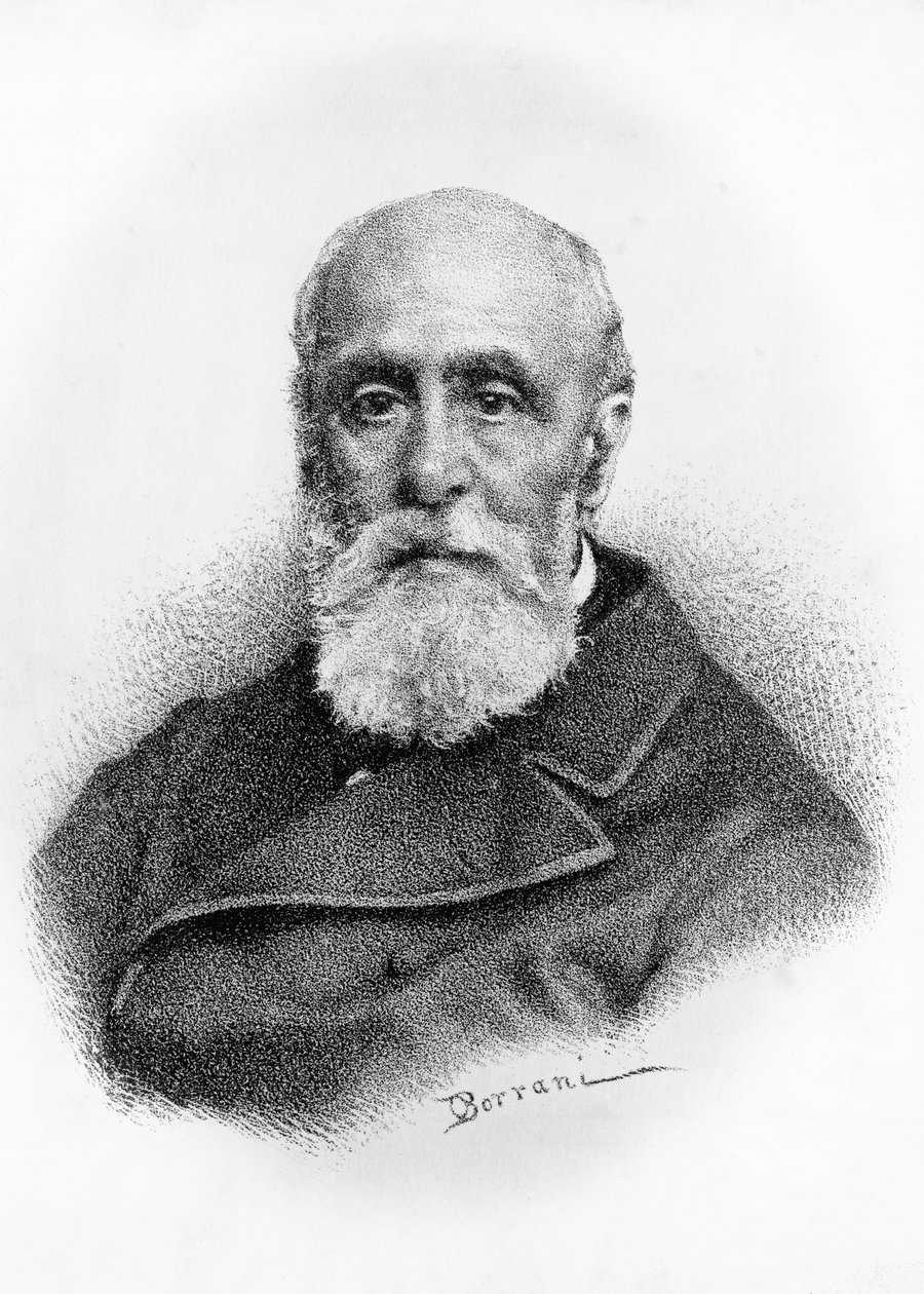 Ritratto di Giovanni Ruffini, poeta e patriota italiano, litografia da un disegno di Odoardo Borrani da Odoardo Borrani