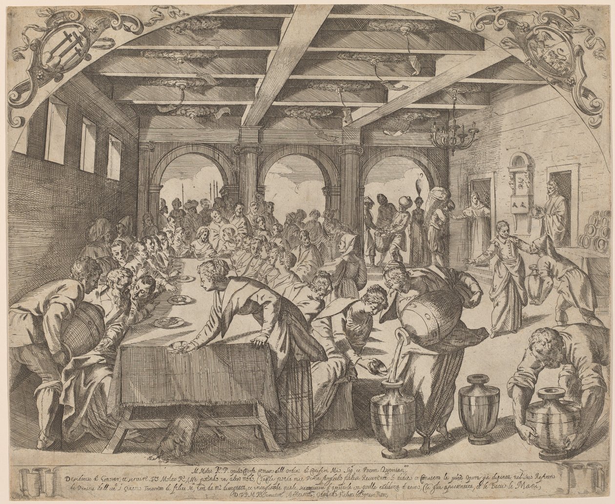 Le nozze di Cana da Odoardo Fialetti after Jacopo Tintoretto