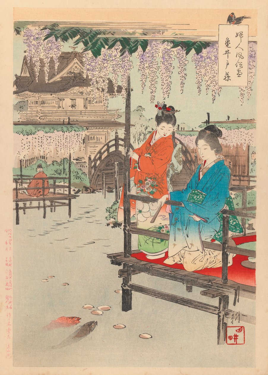 Stampa dalla serie Costumi e Manieri delle Donne, 1891-92 da Ogata Gekko