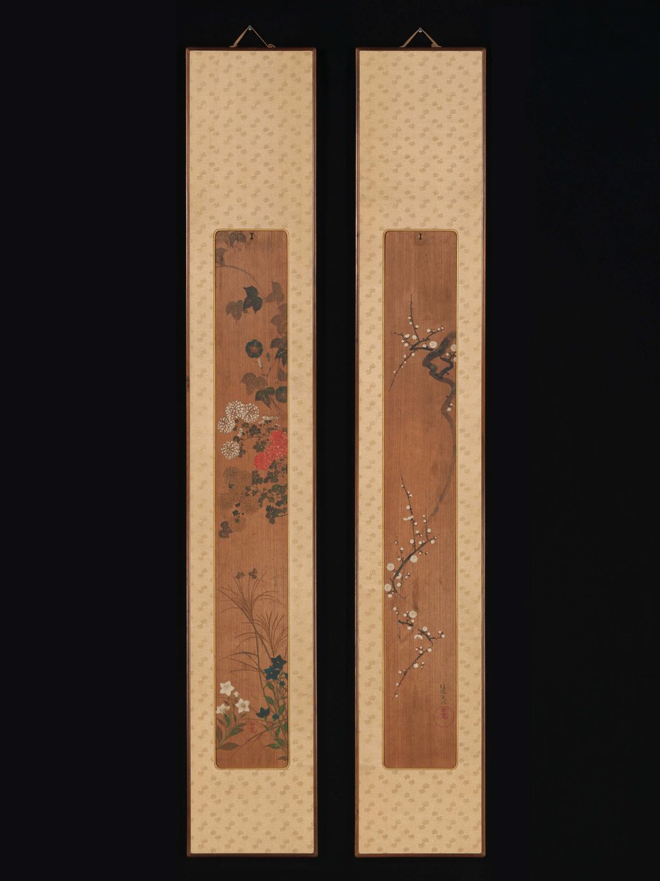 Blumen des Frühlings und Herbstes da Ogata Korin