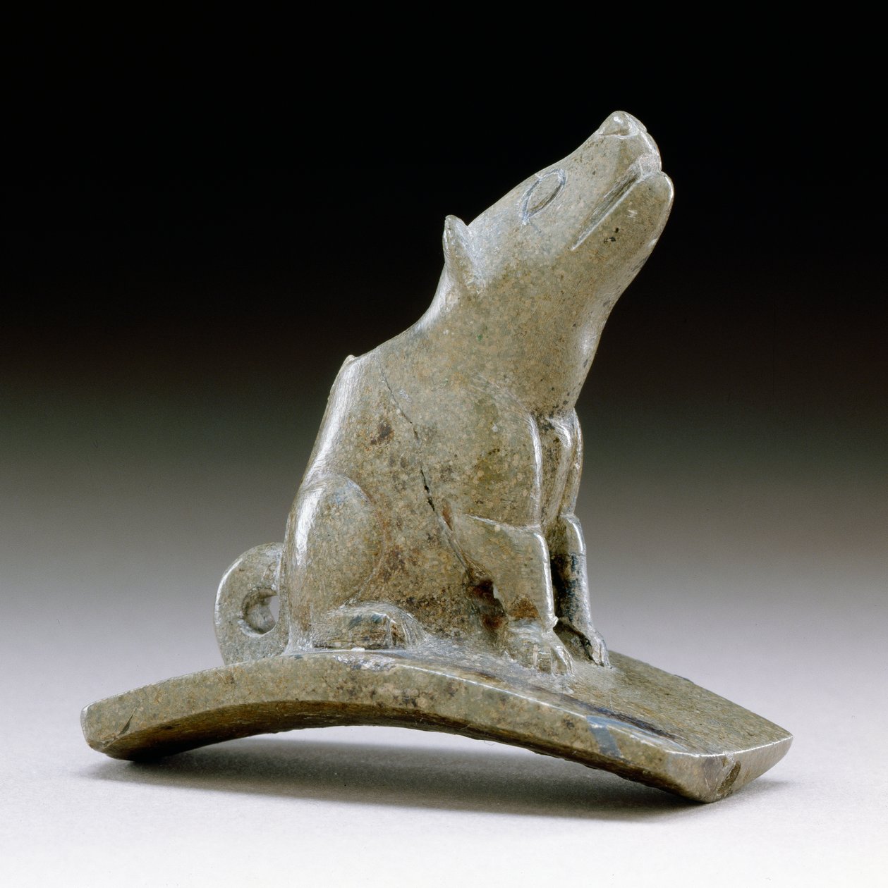 Pipa a piattaforma di coyote, 200 a.C.-100 d.C. da Ohio Hopewell culture