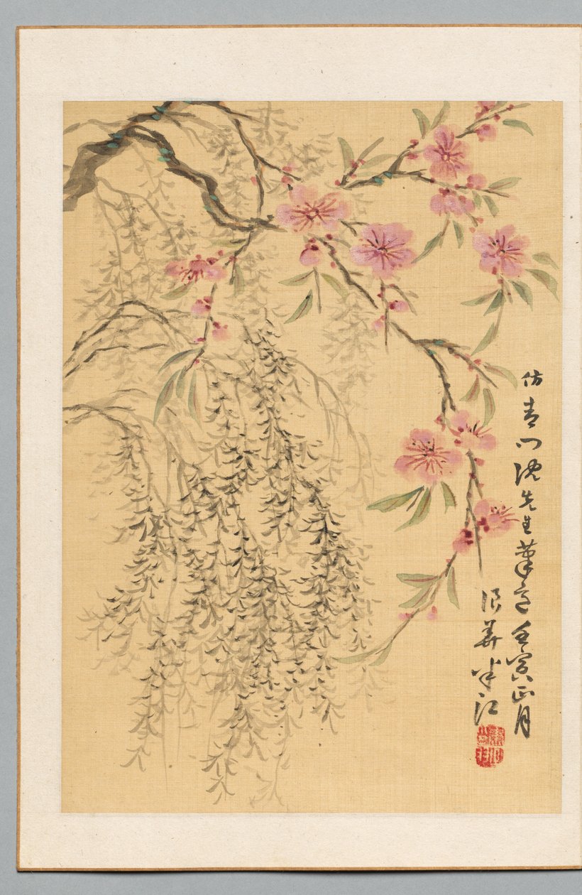 Fiori di pesco e salici da Okada Hanko