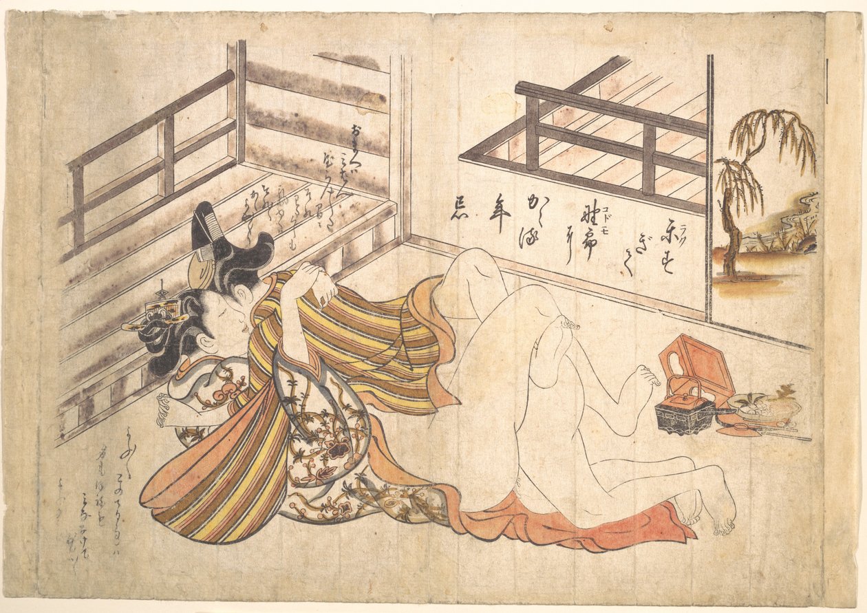 Scena in camera da letto da Okumura Masanobu