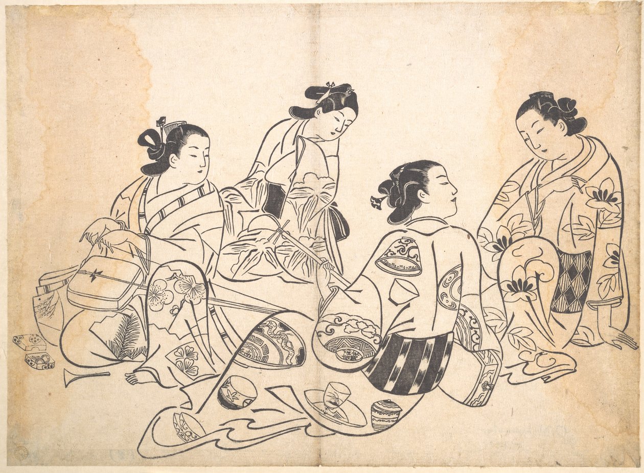 Gruppo di quattro donne da Okumura Masanobu