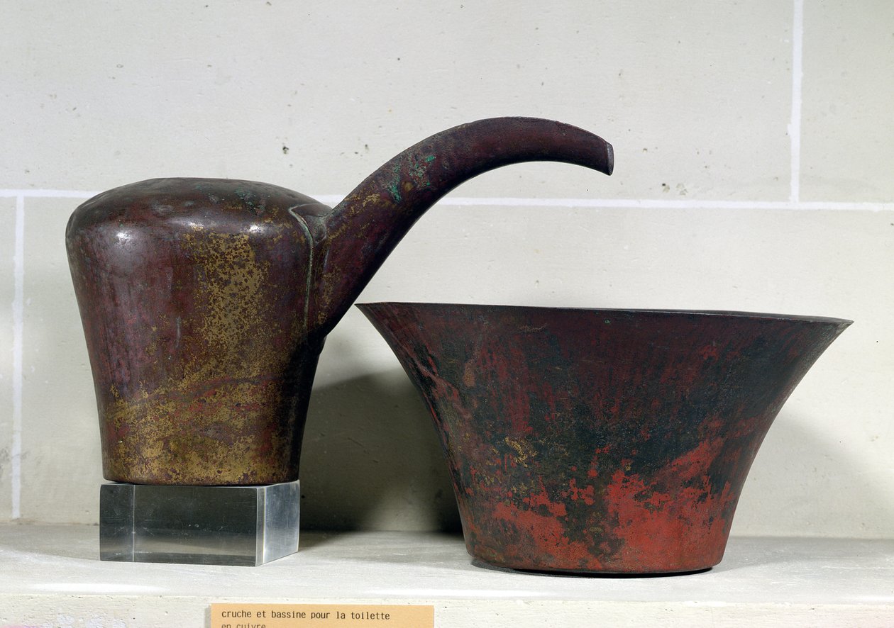Brocca e bacile da Old Kingdom Egyptian