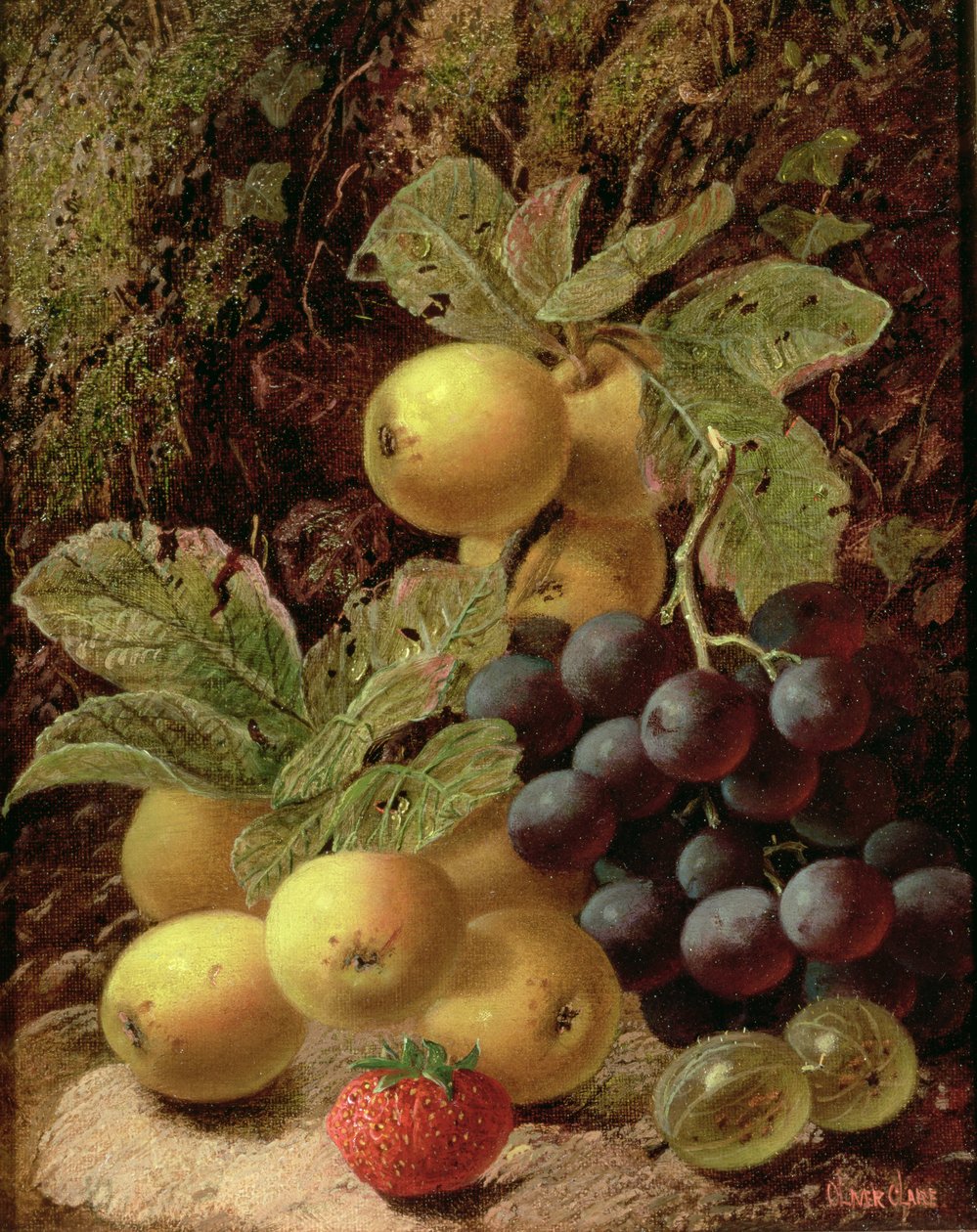 Natura Morta con Mele, Uva, Fragola e Uva Spina da Oliver Clare