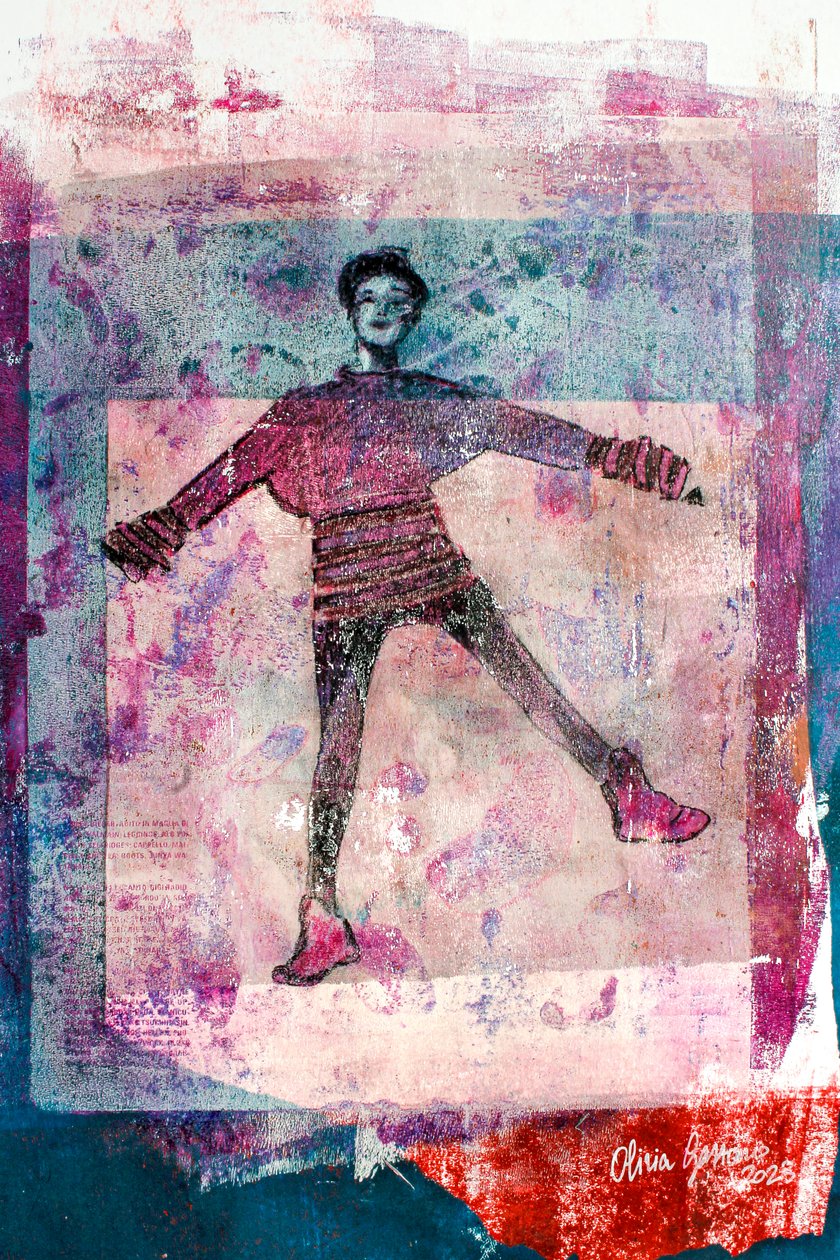 Gioia gel,2023 (tecnica mista su carta) da Olivia Gozzano