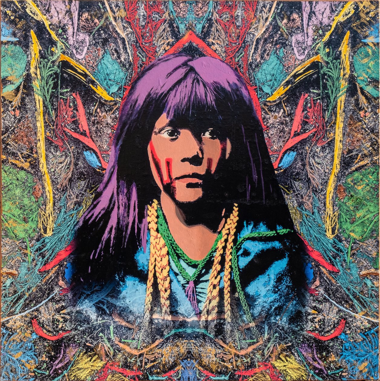 Navajo, 2022 (tecnica mista su tela) da Olivia Gozzano