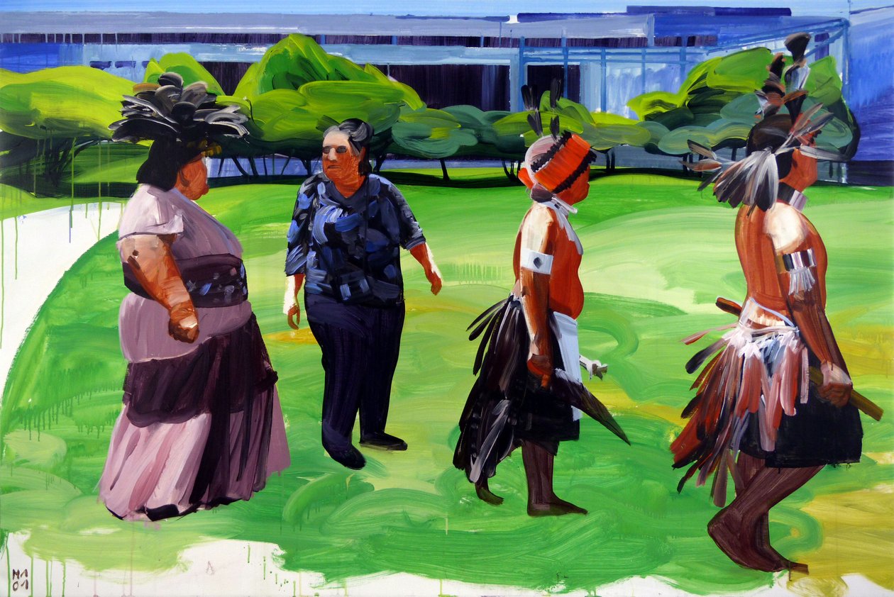Il nuovo mondo, 2011 (acrilico su tela) da Olivier Morel
