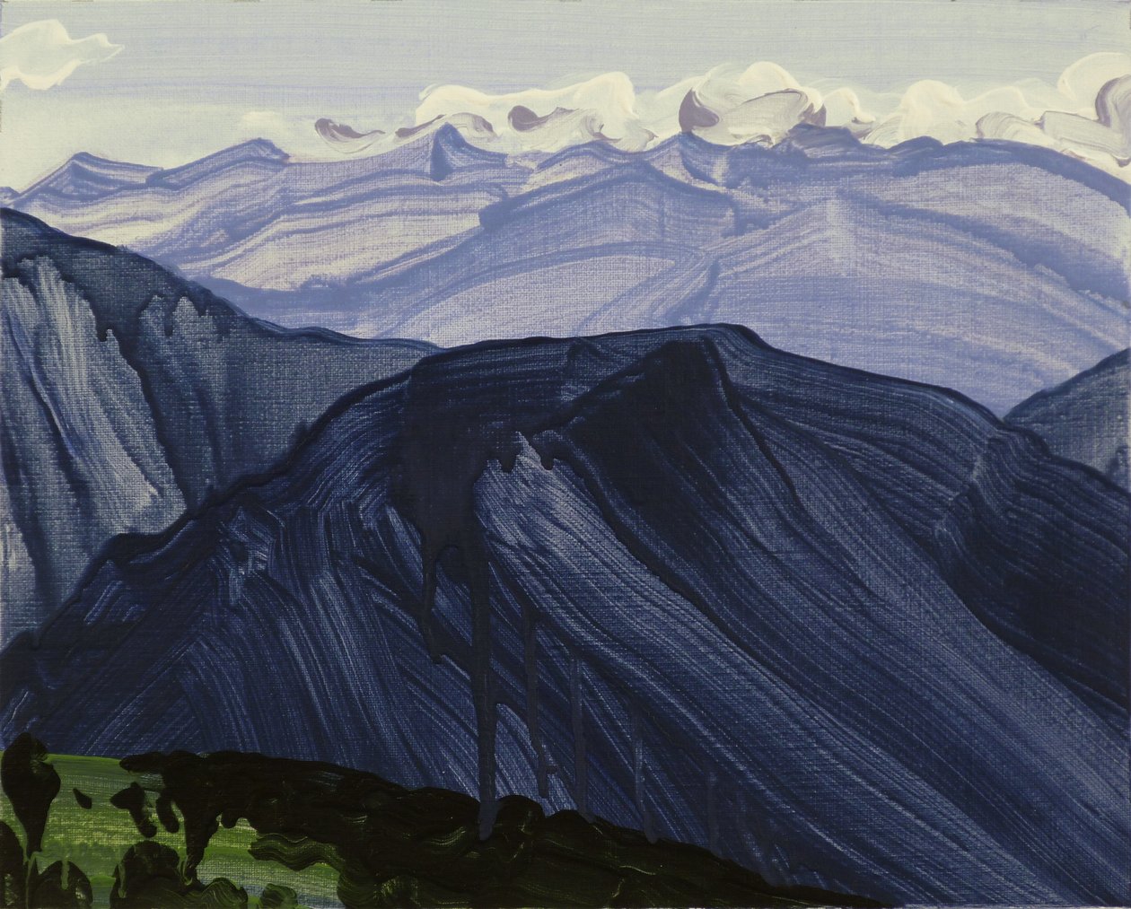 Leukerbad 28, 2014 (acrilico su tela) da Olivier Morel