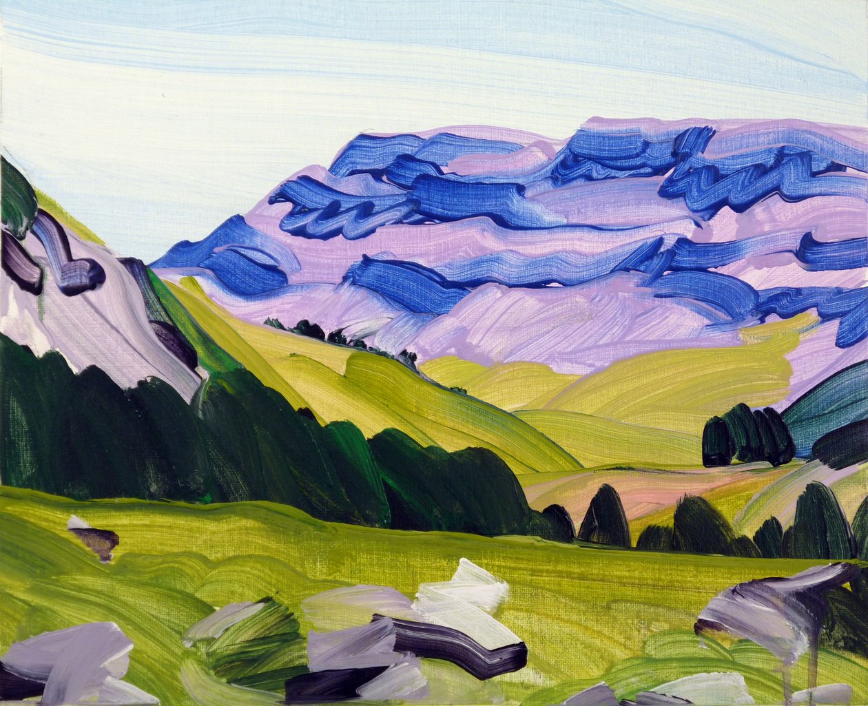 Leukerbad 33, 2017 (acrilico su tela) da Olivier Morel