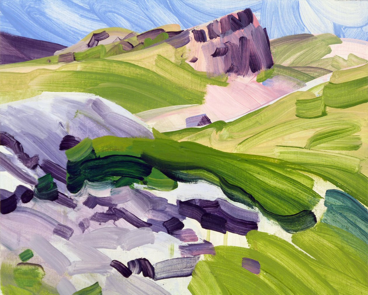 Leukerbad 35, 2017 (acrilico su tela) da Olivier Morel