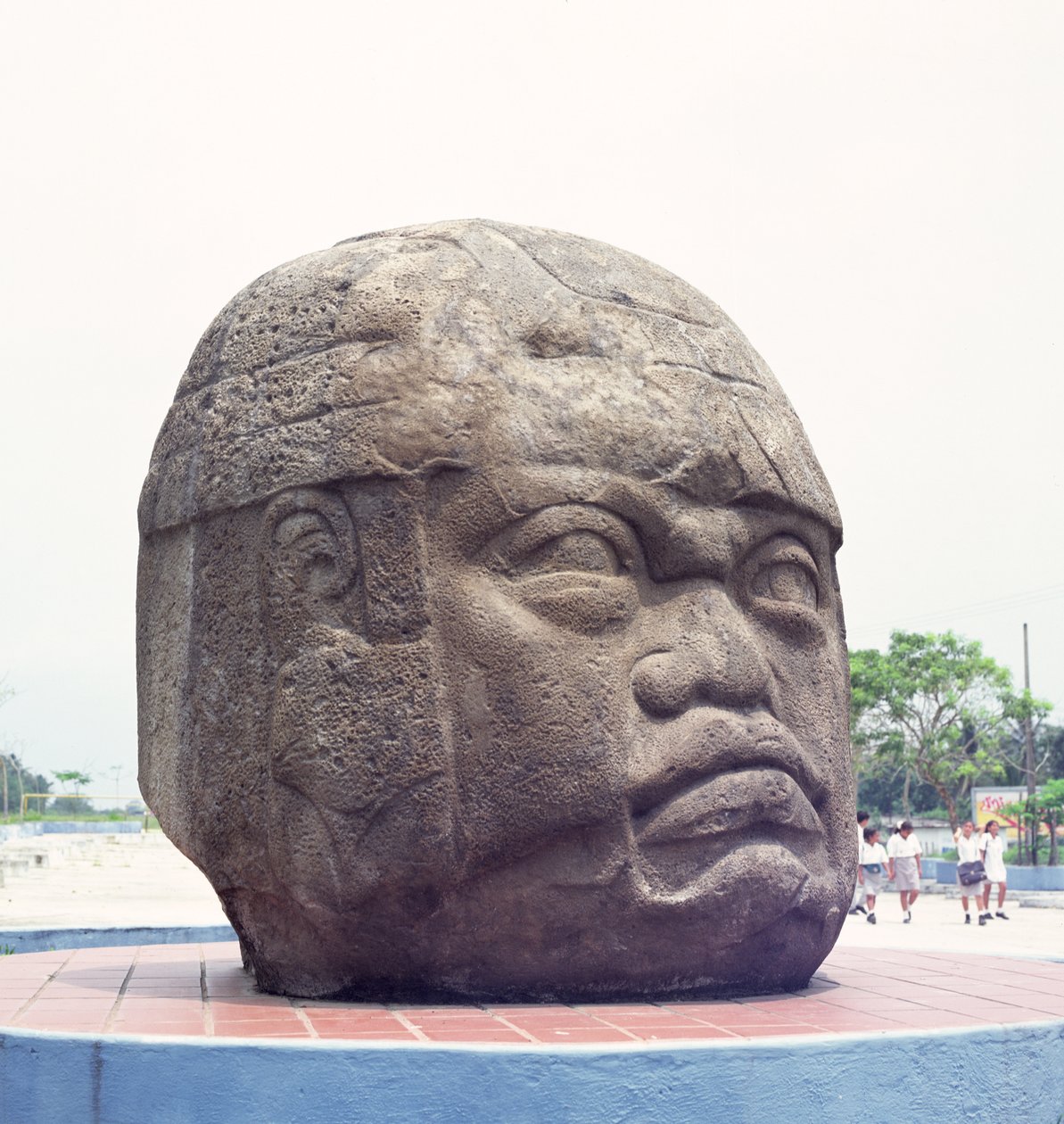 Testa colossale da San Lorenzo, Veracruz, Messico, preclassico da Olmec