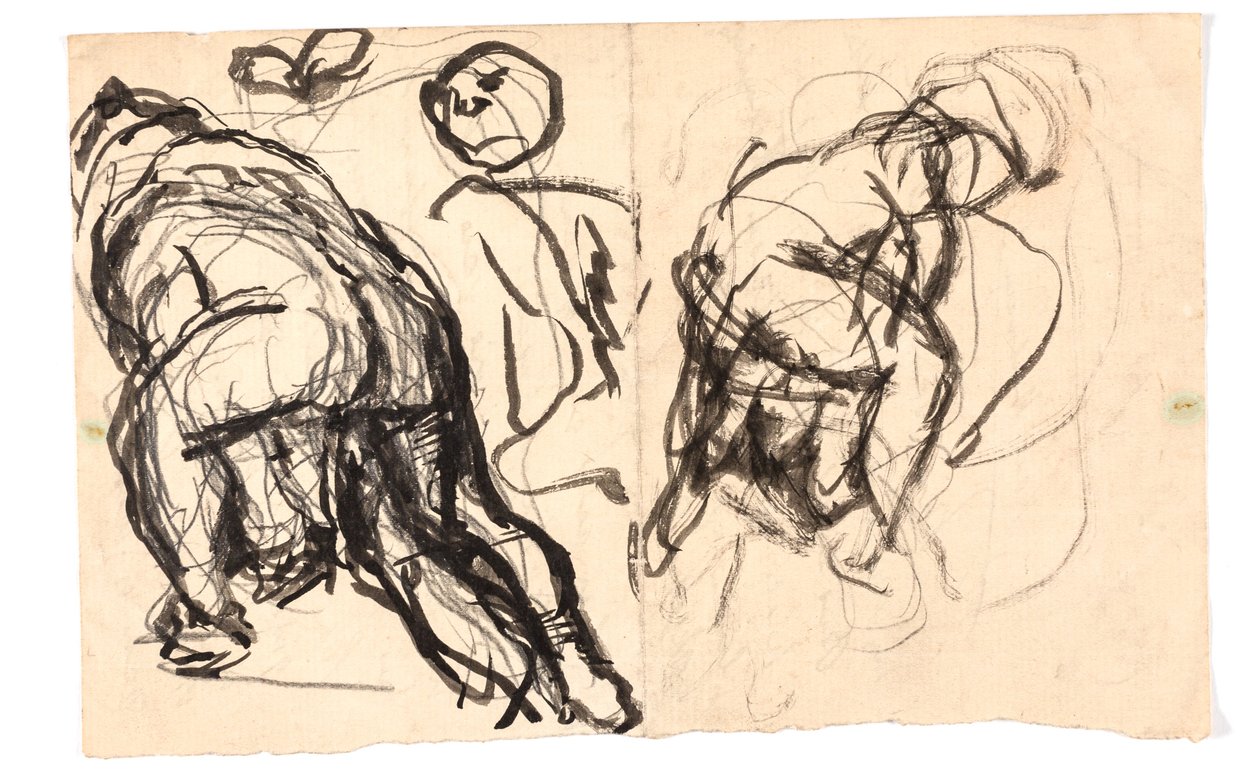 Studi di figura piegata in avanti da Oluf Hartmann
