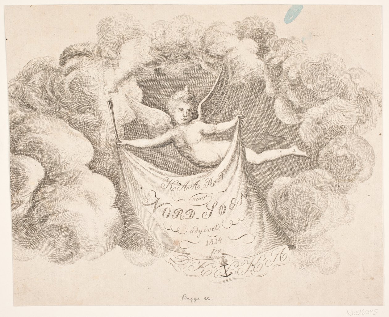 Dettaglio della vignetta del titolo: "Carta del Mare del Nord..." da Oluf Olufsen Bagge