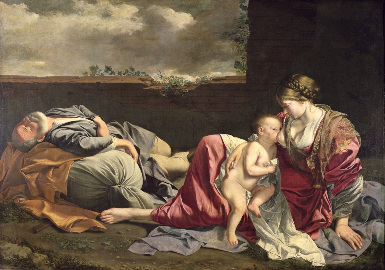 Il riposo durante la fuga in Egitto da Orazio Gentileschi