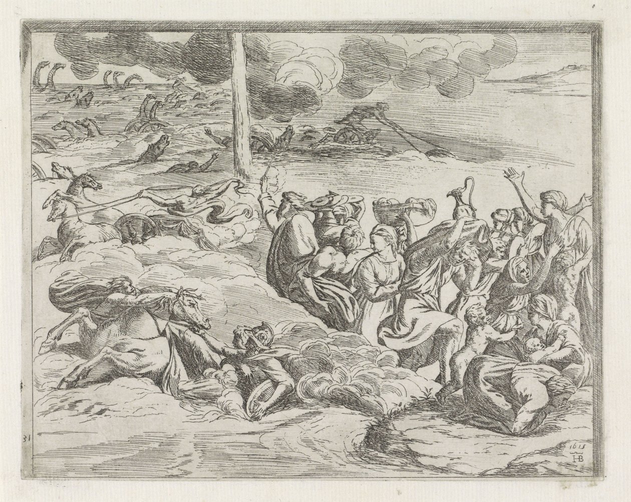 Passaggio attraverso il Mar Rosso da Orazio Borgianni