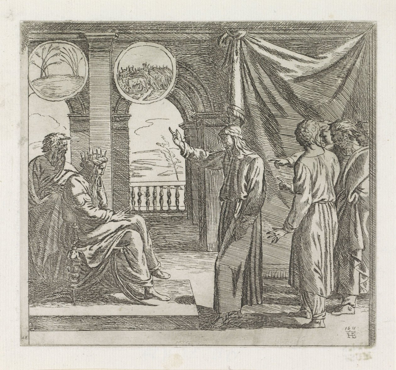 Giuseppe interpreta i sogni del faraone da Orazio Borgianni
