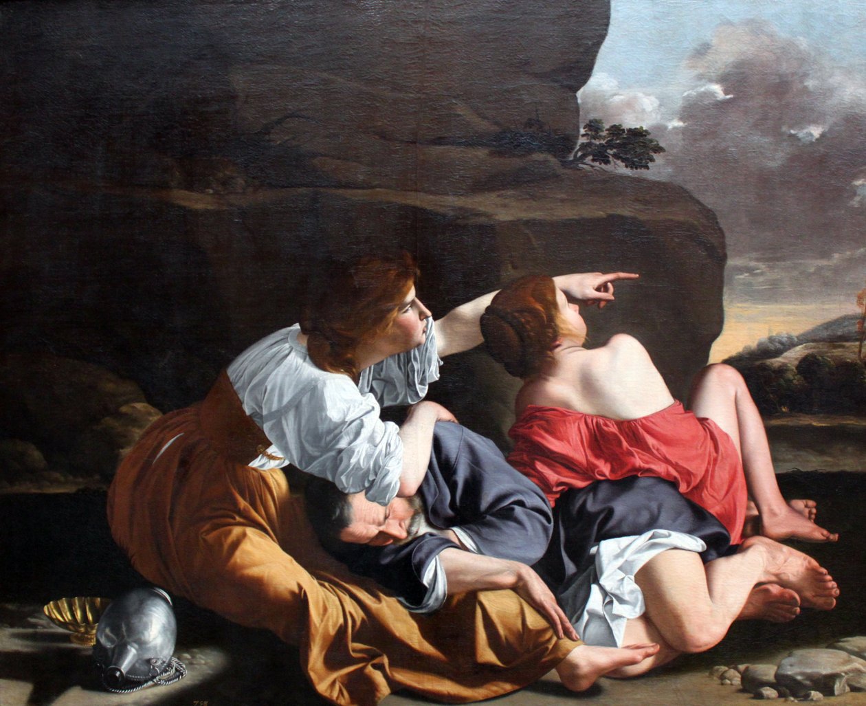 Tedesco: Lot und seine Töchter Lot e le sue figlie da Orazio Gentileschi