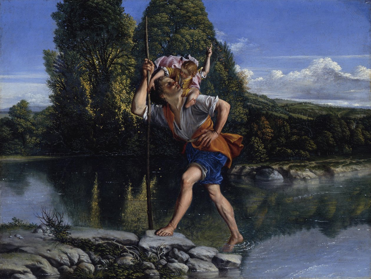 Paesaggio con San Cristoforo da Orazio Gentileschi