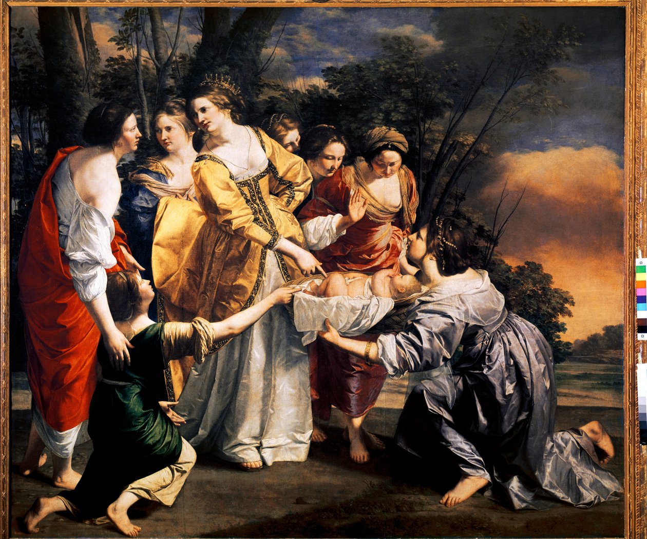 Mosè salva le acque del Nilo da Orazio Gentileschi