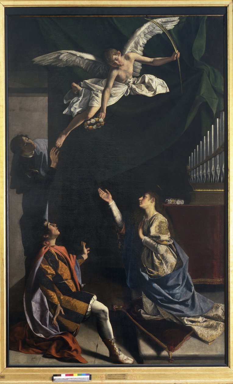 I martiri Cecilia, Valeriano e Tiburzio da Orazio Gentileschi