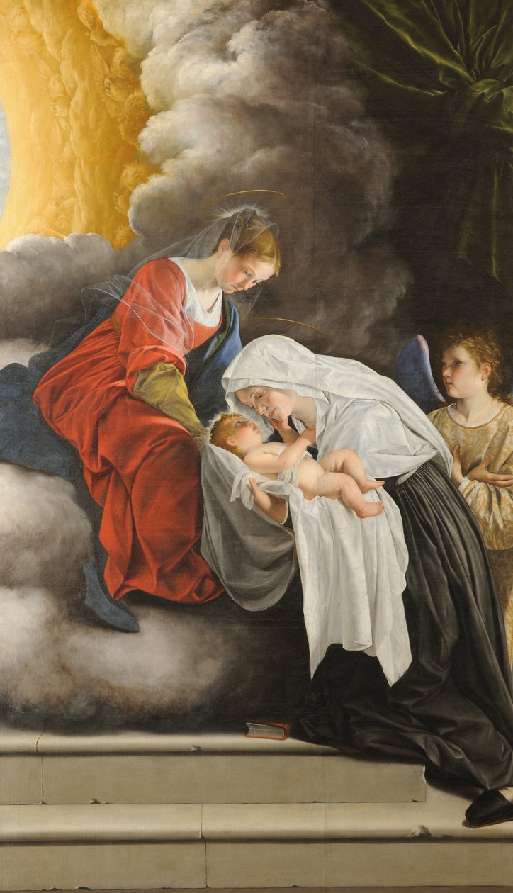 La Vergine e il Bambino con Santa Francesca Romana, 1615-1618 da Orazio Gentileschi