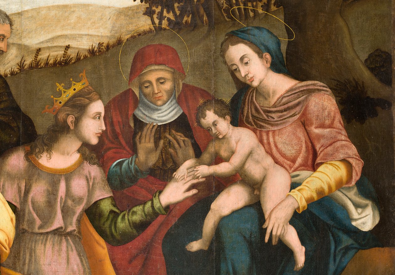 Matrimonio di Santa Caterina, particolare da Orazio da Spinazzola Iacobetta