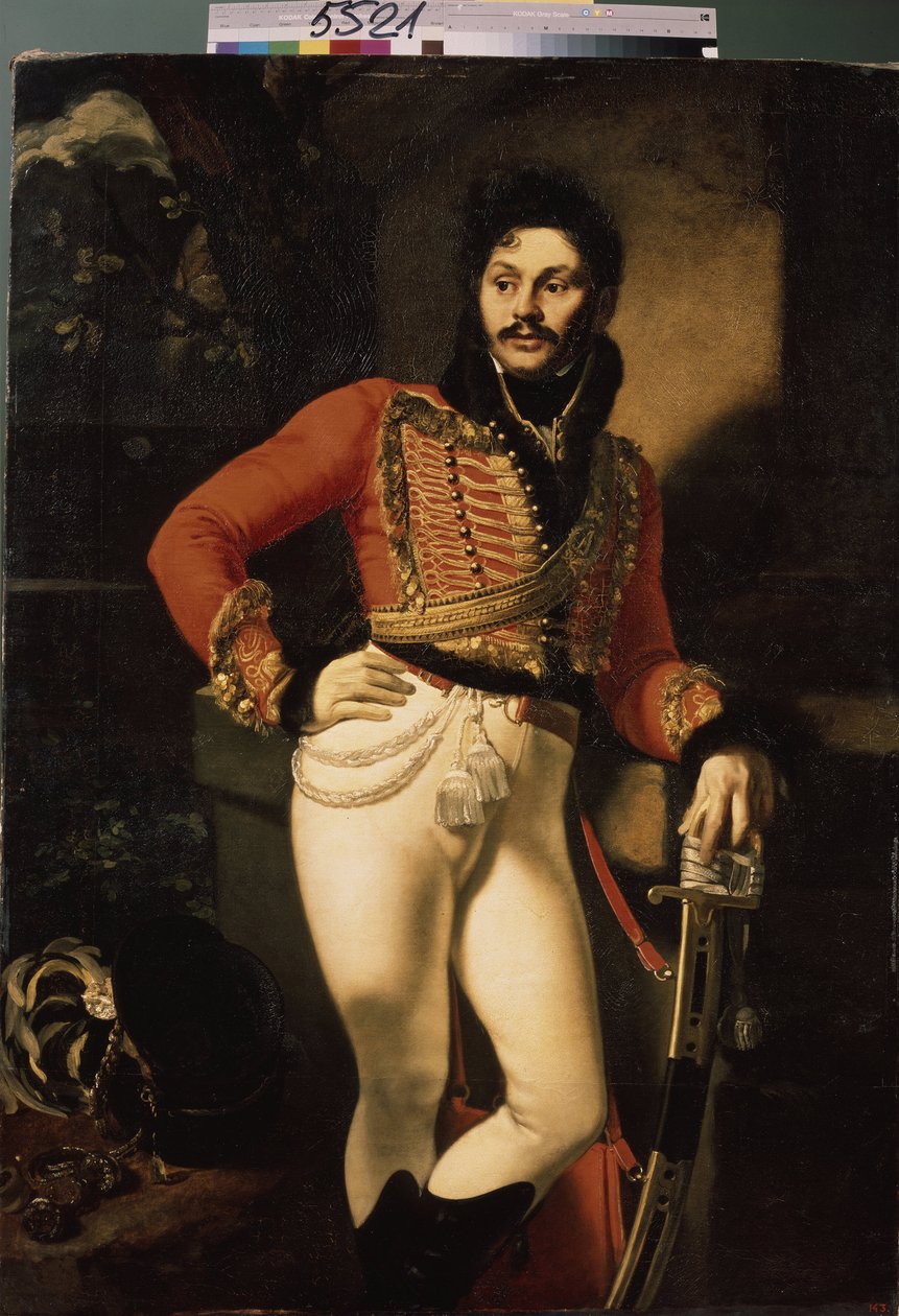 Ritratto del colonnello degli ussari Eugraph Davydov da Orest Adamovich Kiprensky